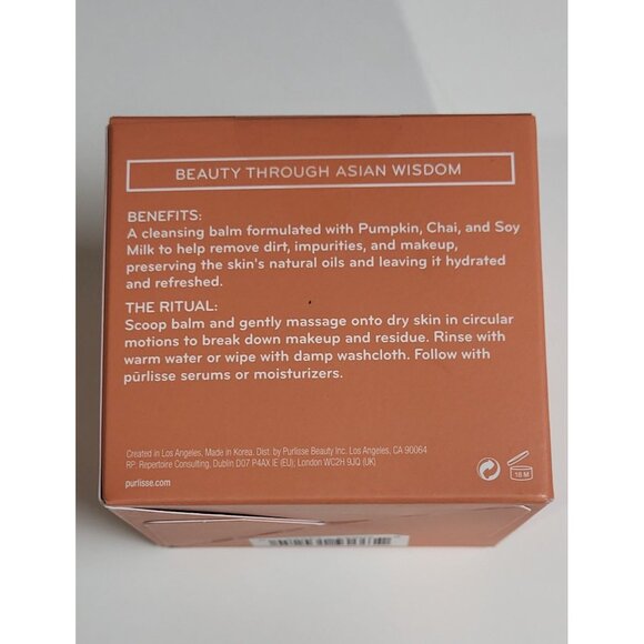 Purlisse Pumpkin Chai Latte Cleansing Balm 3.4 oz / 100ml - Picture 3 of 5